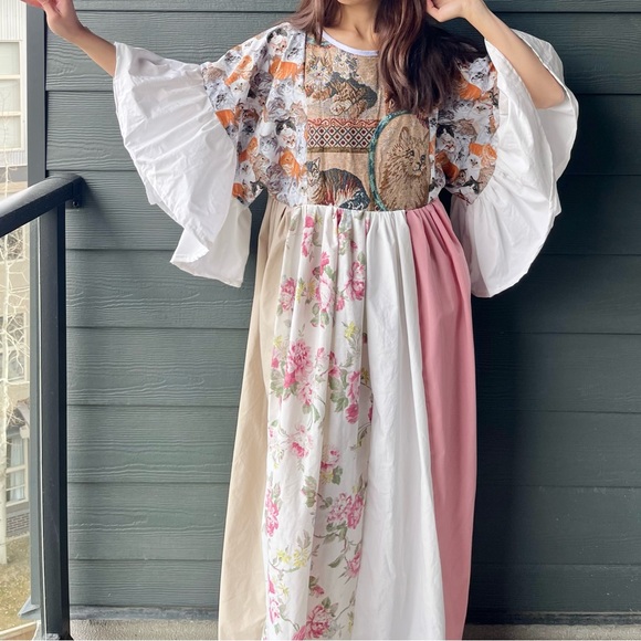 Cats “Moonlit Meow” Handmade Quilted Jasmine Dress | SKU 11165 - Picture 16 of 16